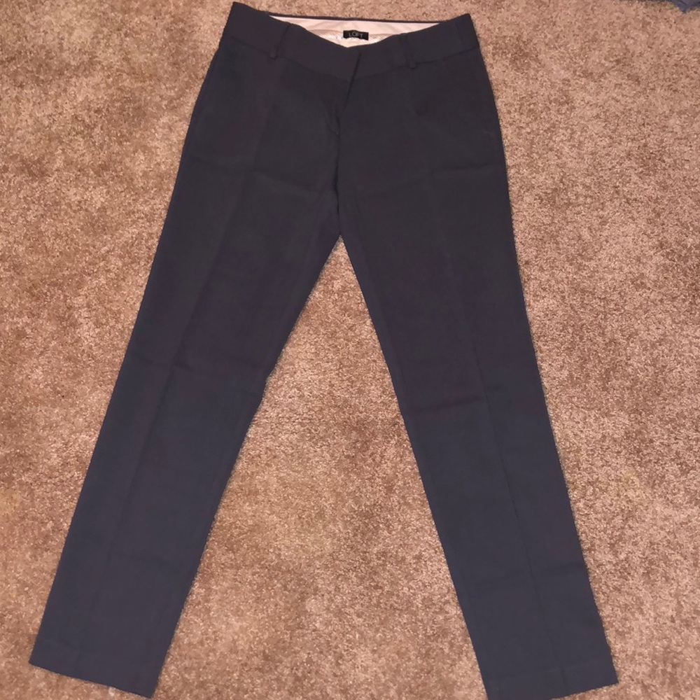 Loft Slate gray Marisa Straight Pant